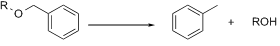 Selective removal of oxygen-protected benzyl or benzyloxycarbonyl groups